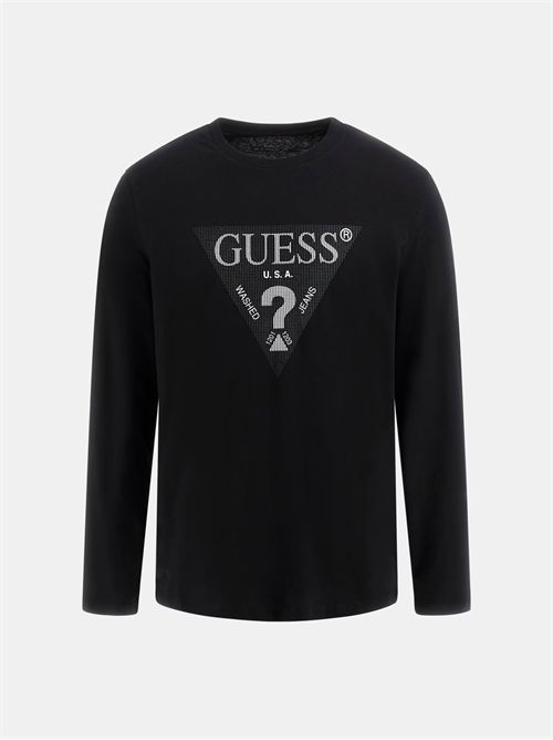 t-shirt uomo nera GUESS | M4YI06I3Z14/JBLK